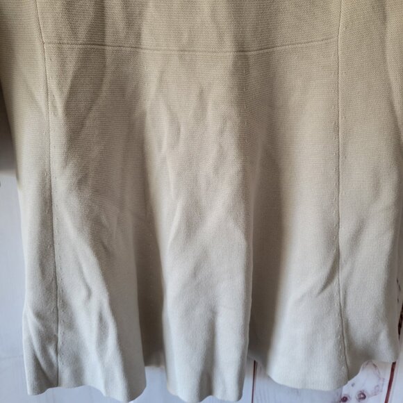 Eileen Fischer Open Front Cardigan, Women’s PS, Cream, Waffle Knit, Silk/Organic - Picture 4 of 8